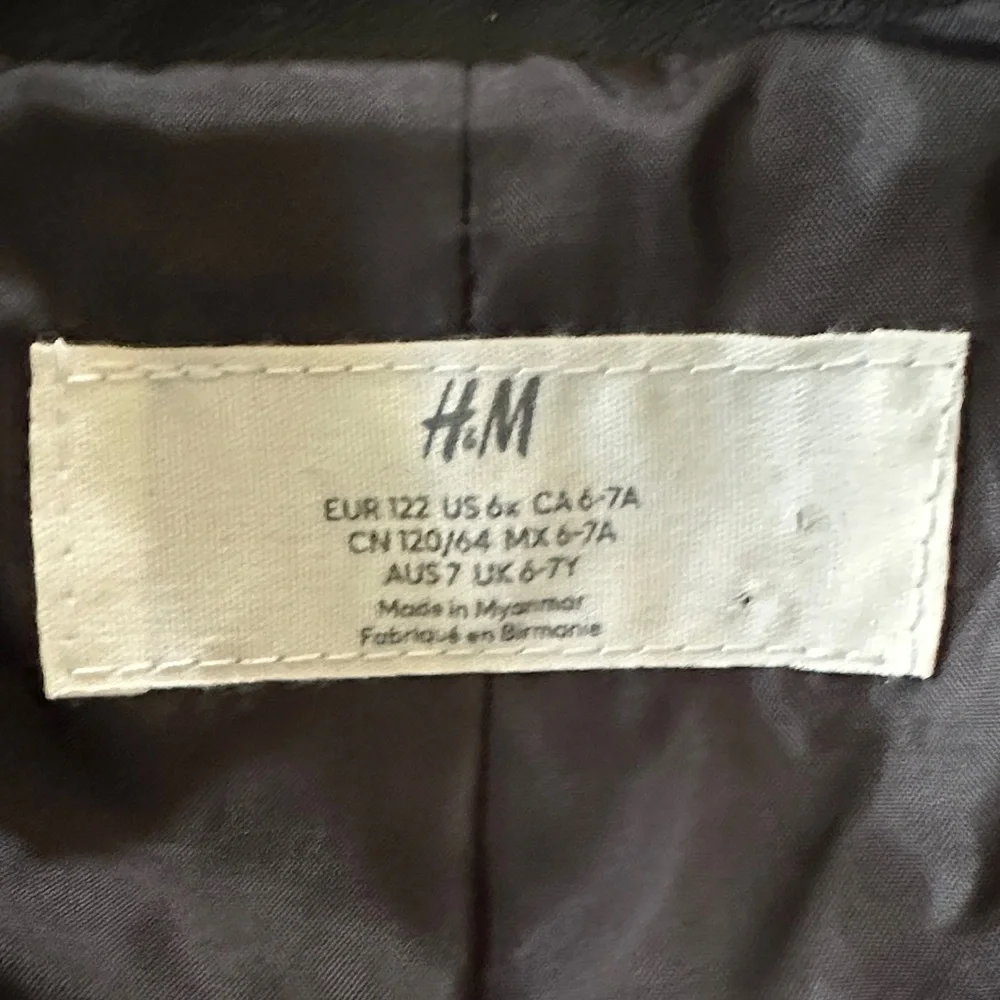 H&M Black Faux Leather Biker Jacket with Silver Hardware - Picture 2 of 8